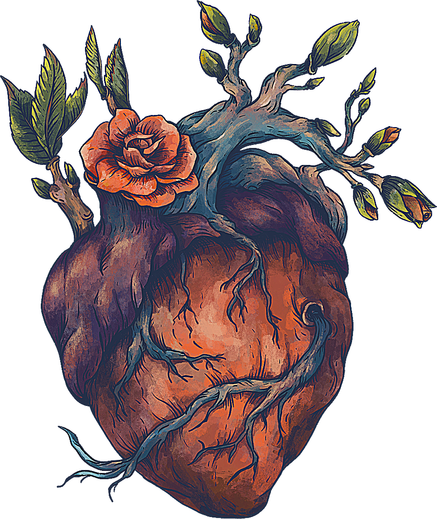 Floral Human Heart